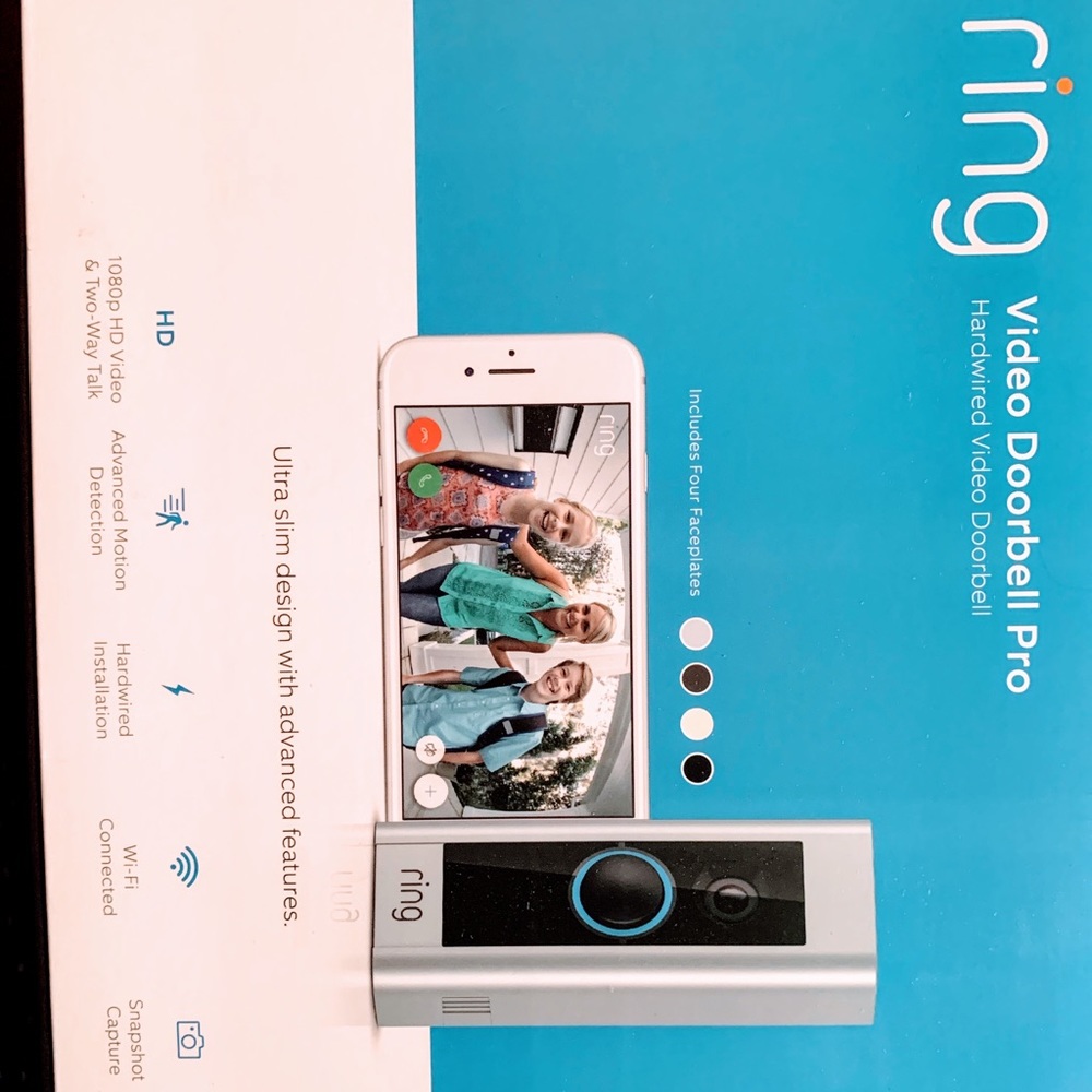 Ring Video Doorbell Pro - Hardwired Ultra Slim Design w/Advance Features